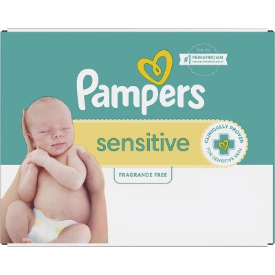 Save $5.00 ONE Pampers Sensitive Wipes 1344 count or larger.
