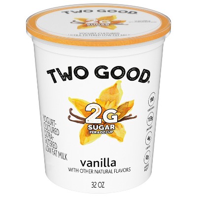 10% off 32-0z. Two Good low fat lower sugar vanilla greek yogurt