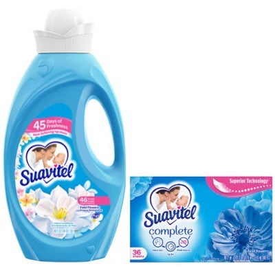 SAVE $1.00 On any ONE (1) Suavitel® Liquid Fabric Conditioner (41.5oz or larger) or Dryer Sheets (36ct or larger) ONLY