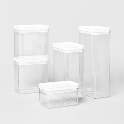 Brightroom™ 5pc airtight canister set - white for $20