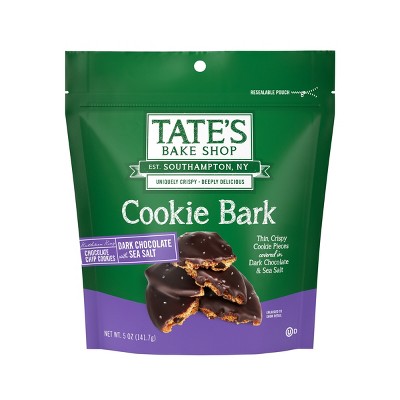 10% off 5-oz. Tates bake shop cookie bark dark & milk chocolate