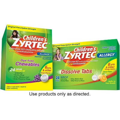 Save $4.00 on any ONE (1) Children's ZYRTEC® product (Excludes trial & travel sizes)
