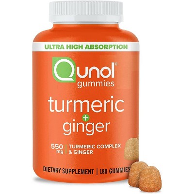 Save $1 on 60-ct. Qunol turmeric & ginger vitamin vegan gummies
