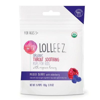 10% off 15-ct. Lolleez organic throat soothing pops