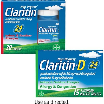 Save $5.00 on any ONE (1) Non-Drowsy Claritin® or Claritin-D® product 15ct-55ct (excludes Children's Claritin®)