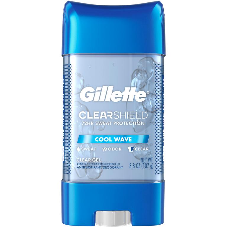 Save $3.00 TWO Gillette Clear Gel 2.85 oz or larger (excludes .5oz, Clinical, Dry Spray and trial/travel size).