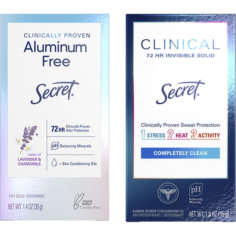 Save $4.00 TWO Secret Clinical Antiperspirant / Deodorant (excludes sprays and trial/travel size).