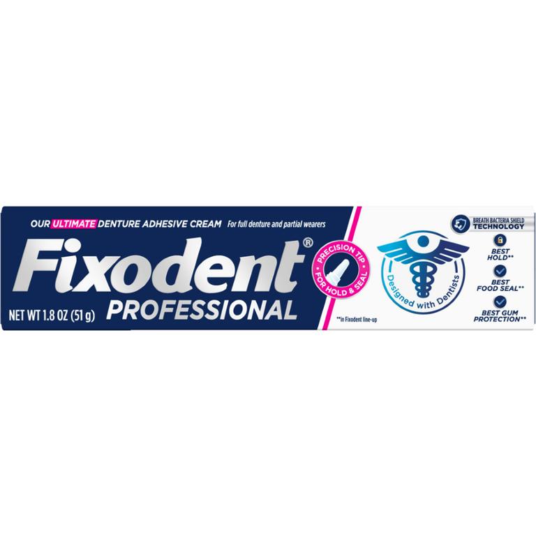 Save $1.00 ONE FIXODENT ADHESIVE 1.4 oz or larger (excludes Multi-Packs and trial/travel size).