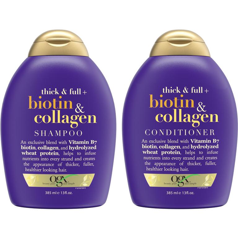 Save $4.00 on TWO (2) OGX® Biotin & Collagen Shampoo or Conditioner 13oz Only