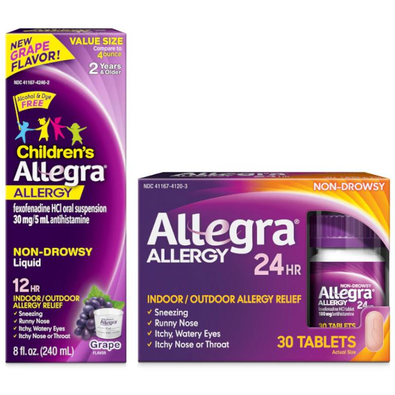 $5.00 OFF ONE (1) Allegra® Allergy Product (Excluding 5ct, 8ct, 60ct Gelcap, 70-110ct Tablets)