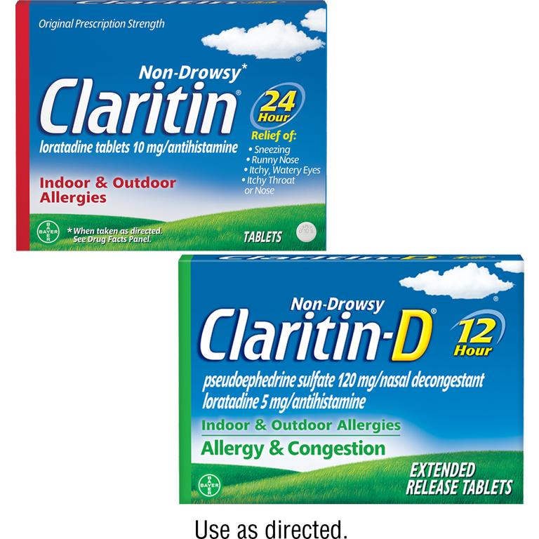Save $5.00 on any ONE (1) Non-Drowsy Claritin® or Claritin-D® allergy product 15ct or larger (excludes Children's Claritin®)