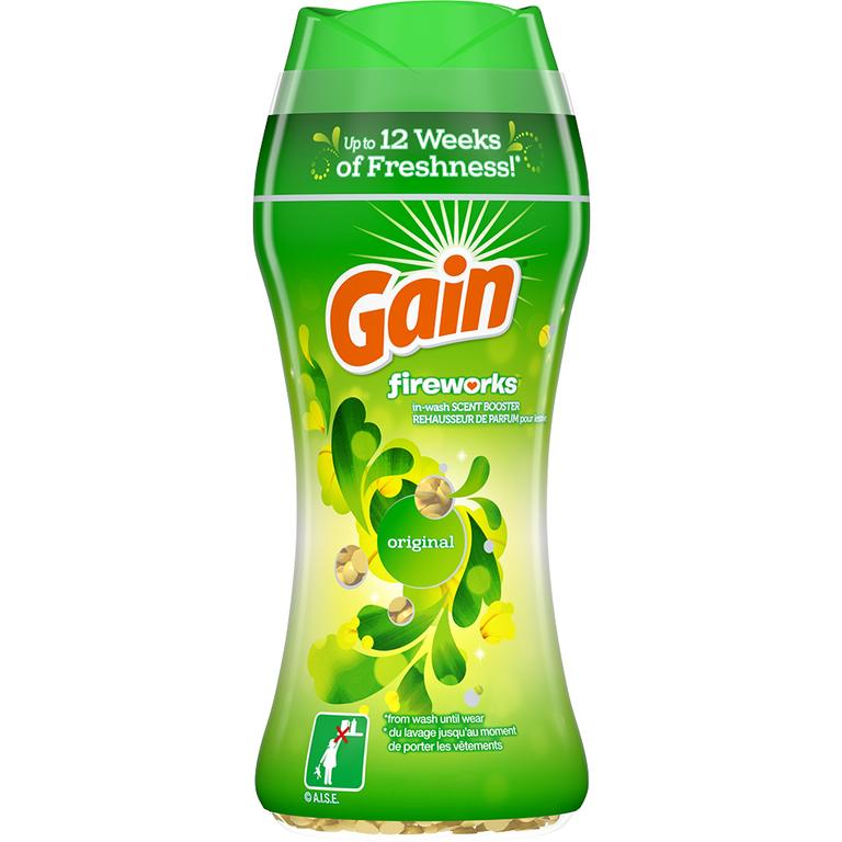 Save $1.00 ONE Gain Fireworks In-Wash Scent Boosters 5.0 oz (excludes Gain Flings, Gain Ultra Flings, Gain Liquid/Powder Laundry Detergent, Gain Essential Oils and trial/travel size).
