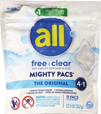 all free & clear 36 oz or Mighty Pacs 19 ct.Buy 2 get $3 Extrabucks Rewards