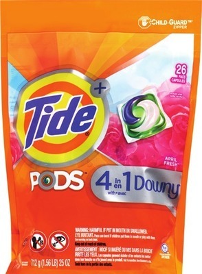 Tide PODS 18-32, 42 ct., Gain flings! 42 ct., Downy 88 oz, rinse 48 oz, beads 13.4 oz, Gain sheets 240 ct., Bounce sheets 130, 240 ct. or DreftAlso get savings with 3.00 Digital coupon + Spend $30 get $10 ExtraBucks Rewards®