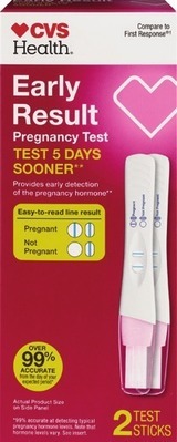 ANY CVS Health pregnancy test kitsSpend $30 get $10 ExtraBucks Rewards®