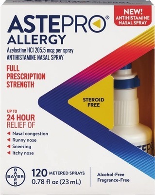 Astepro adult allergy nasal spray 120 ct.Also get savings with 8.00 Digital coupon + Buy 1 get $5 ExtraBucks Rewards®