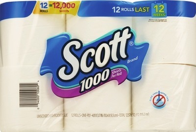 Scott bath tissue 12 roll, Comfort Plus 18 double roll or paper towels 8 mega rollAlso get savings with Spend $30 get $10 ExtraBucks Rewards®