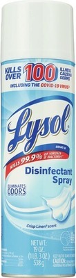 Lysol disinfectant spray 19 oz or Air Sanitizer 10 ozAlso get savings with Spend $30 get $10 ExtraBucks® Rewards