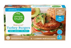 Save $0.50 on Simple Truth Natural Turkey Burgers