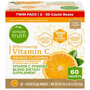 Save $2.00 on Simple Truth Effervescent Vitamin C Orange Flavored Powder