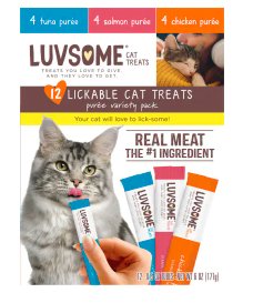 Save $0.50 on Luvsome Lickable Puree Cat Treats Variety Pack