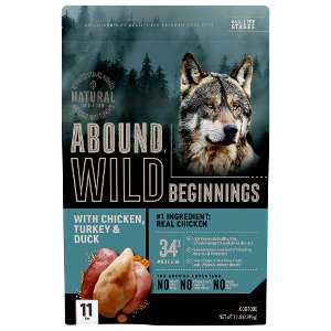 Save $4.00 on ABOUND Wild Beginnings Dry Dog Food