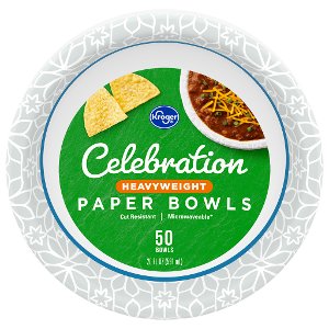 Save $1.00 on Kroger Celebration Heavyweight Paper Bowls