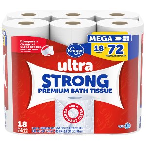 Save $2.00 on Kroger Ultra Soft or Strong Premium Bath Tissue