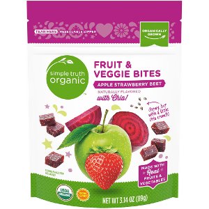 Save $0.50 on Simple Truth Organic Fruit & Veggie Bites Snack