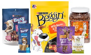 Save 20% off Beggin, Busy Bone, Fancy Feast and Friskies select treats PICKUP OR DELIVERY ONLY