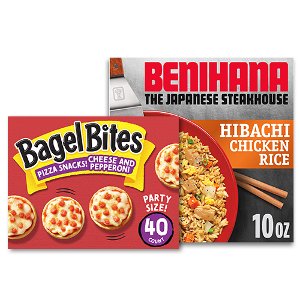 Save 25% off select Benihana, Bagel Bites, Delimex, TGIF Frozen Snacks PICKUP OR DELIVERY ONLY