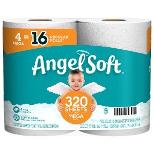 Save $0.50 on Angel Soft Bath Tissue, 4 Rolls