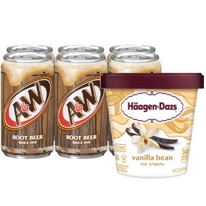 SAVE $1.00 on ONE (1) A&W 6-pk bottles or mini cans, when you buy any ONE (1) Häagen-Dazs 14oz