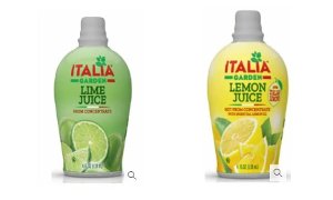 Save $.50 on 2 Italia Garden Lemon or Lime Juice