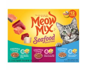 Save $2.00 on Meow Mix Wet Variety Pack