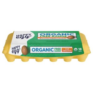 Save $1.00 on Happy Egg Organic Large Brown Eggs