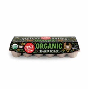 Save $1.00 on Vital Farms Organic Pasture-Raised Large Eggs