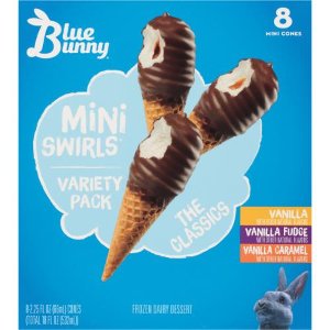 Save $2.50 on Blue Bunny Mini Swirls Cones