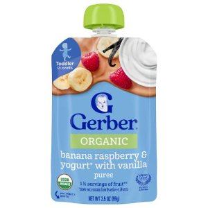 Save $2.00 on 3 Gerber Organic Pouches