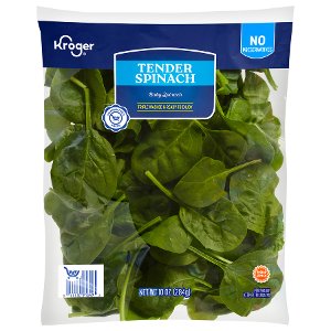 Save $0.50 on Kroger Tender Spinach Bag