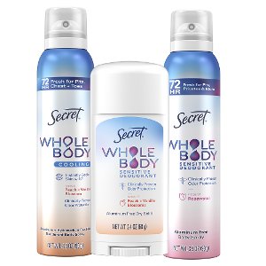 Save $3.00 on Secret Body Cream/Stick/Spray
