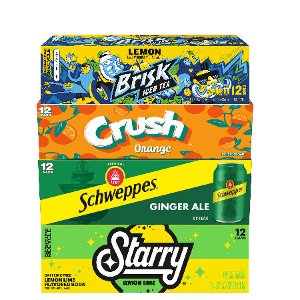 Save $1.00 on 3 Crush, Schweppes, Starry, Mug, Brisk