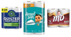 $5.99 Angel Soft, Quilted Northern or MD Bath Tissue