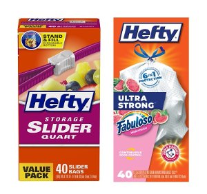 Save $1.50 on Hefty® Value Pack Storage Bags & Trash Bags PICKUP OR DELIVERY ONLY