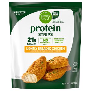 Save $1.00 on Simple Truth Protein Lightly Breaded Chicken Strips or Bites