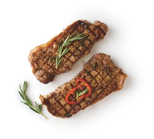 $9.99 lb Boneless Strip Steaks