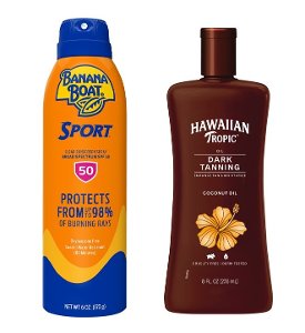 Save 20% on Banana Boat or Hawaiian Tropic Suntan Lotion PICKUP OR DELIVERY ONLY
