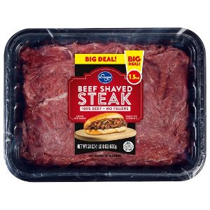 Save $1.00 on Kroger Beef Shaved Steak