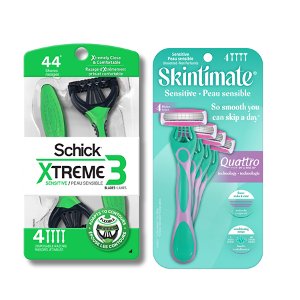 Save $3.00 on any ONE (1) Schick® Men's or Women's or Skintimate® Disposable Razor Pack