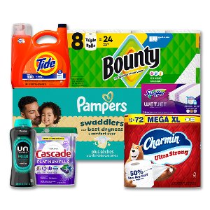 Save $0.75 on Select Tide, Gain, Downy, Bounty, Charmin, Cascade, Pampers PICKUP OR DELIVERY ONLY